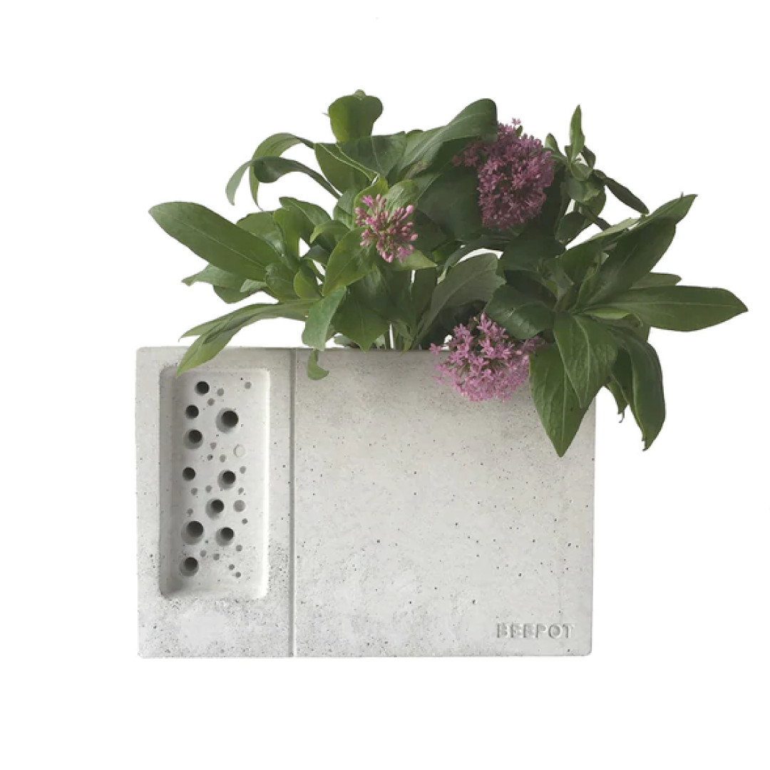 Beepot Concrete Planter & Bee House