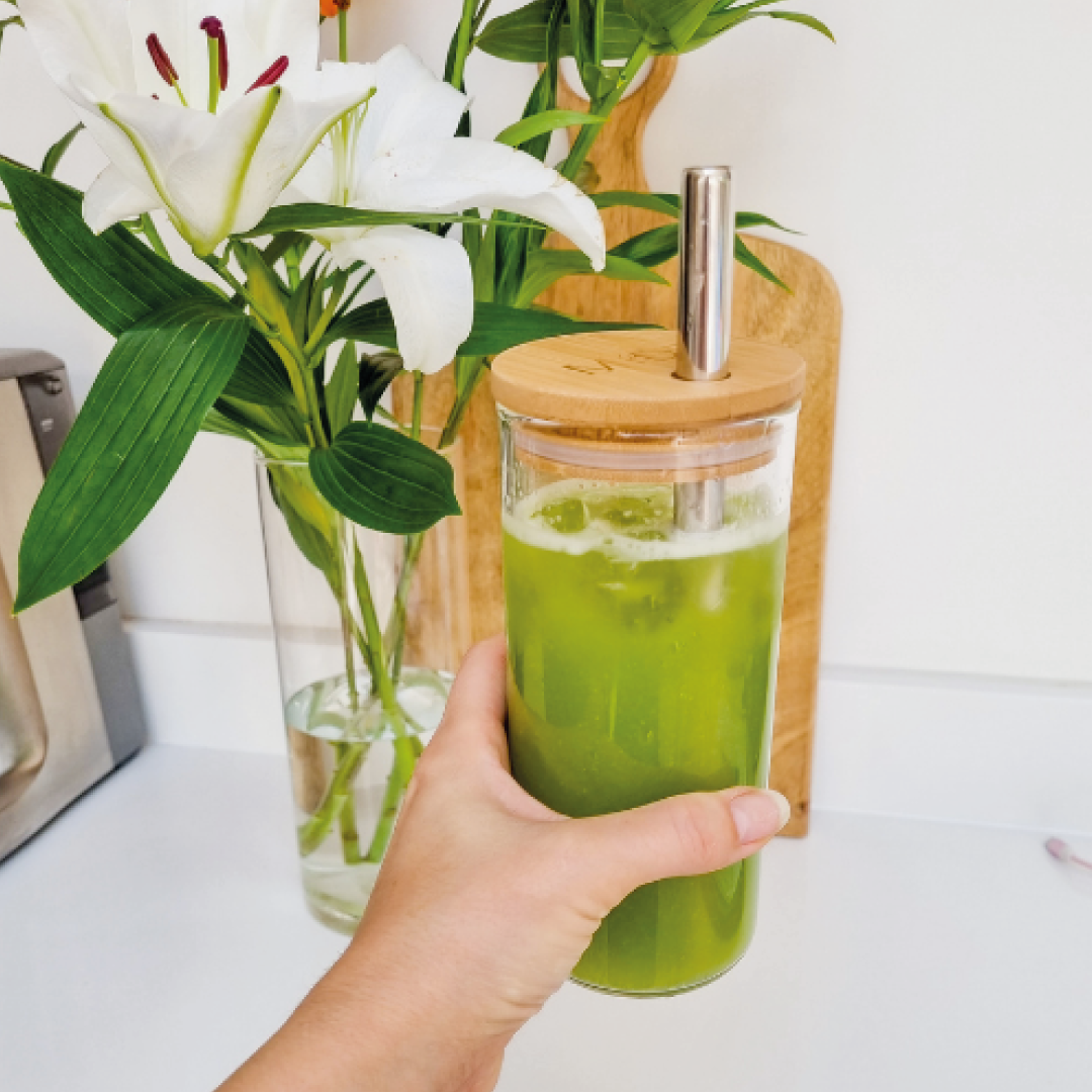 Glass Smoothie Cup
