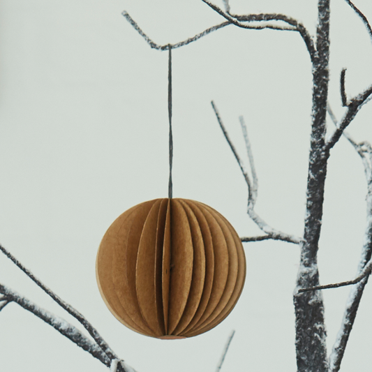 Recycled Paper Christmas Ball Decoration